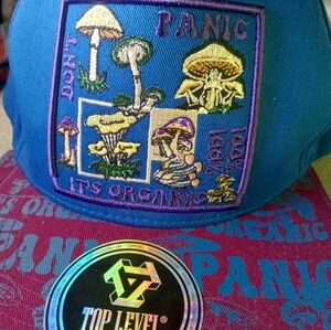 Top Level Snapback "Don't Panic It's Organic" Mushroom Hat